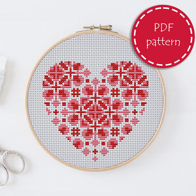 Love Floral hand embroidery PDF pattern - Inspire Uplift