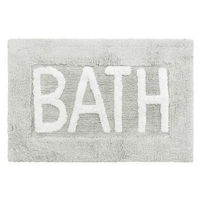 Jean Pierre Contemporary Geometric Aqua Cotton Bath Rug, 1.5' x 2