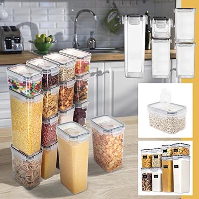 Air Tight Food Storage Containers with Lids Airtight Stackable 14 Pack  Pantry Organization and Storage Containers Set for Cereal, Dry Food, Flour  and