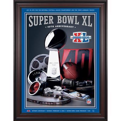 New England Patriots 6-Time Super Bowl Champions 34.25'' x 35'' Framed  Poster