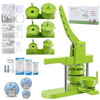 Button Badge Maker Machine 3 in. Button Maker 75mm with 100-Sets Circl