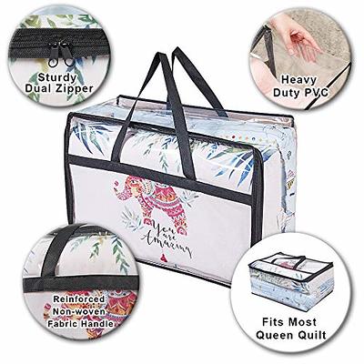 Large Capacity Non-Woven Fabric Blanket Organizer Quilt Storage Bag Blanket  Storage Bags With Zipper Closet Organizer