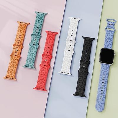 Compatible FOR Apple Watch Bands 38mm 40mm 42mm 44mm Soft Silicone  Wristband Replacement Strap Adjustable Large/Small Cute Print for Apple  iWatch Series 6 5 4 3 2 1 SE 