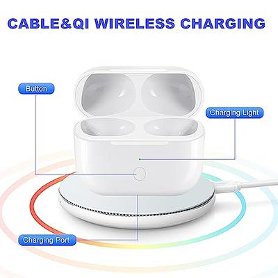 For AirPods 3rd Generation Charging Case Cover Wireless Charging Case  Compatible Bluetooth Sync Quick-Pairing Button