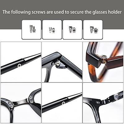 Eyeglass Repair Tool Kit, 500PCS Glasses Screws Kit,Screws and Nuts with  Screwdriver and Nose Pads, Anti-Slip Ear Hooks, Tweezers and Cleaning Cloth  for Glasses Repair, Sunglasses and Watch Repair