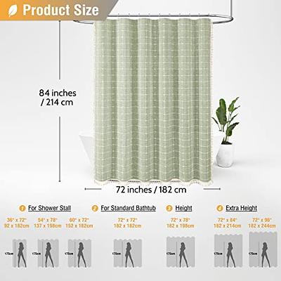 Xtra-Tall Weighted Shower Curtains