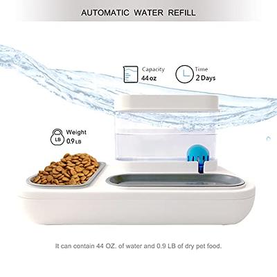 Ptlom Automatic Water Refilling Pet Feeding Bowl, Dog Cat Food