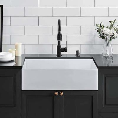 TOOLKISS 40.5 in. Black Stainless Steel Standing Wide Over Sink