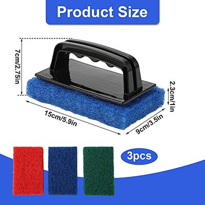 Hand-Held Sponge Swimming Pool Brush, Hand-Held Bath Scrubber, Heavy Duty  Scrub Sponges, Sponge Brush, Tile Scrub Brush for Cleaning Pool Walls &  Tile of Cleaning 