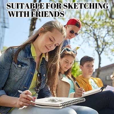 9 x 12 Sketch Book, Top Spiral Bound Sketch Pad, 100-Sheets (50lb), Acid  Free Art Sketchbook Artistic Drawing Painting Writing Paper for Kids Adults