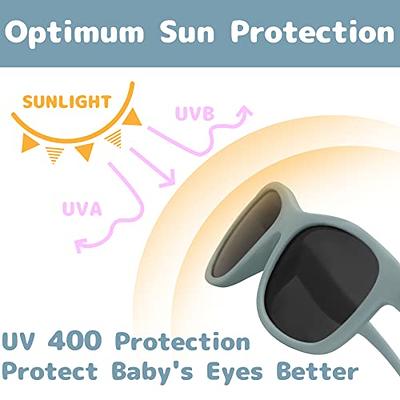 Baby Sunglasses 0-6, 6-12 month UV 400 Protection - Soft Rubber Frame | eBay