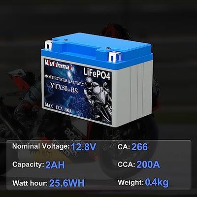 YTX7L-BS -12 Volt 6 AH, 100 CCA, Rechargeable Maintenance Free SLA AGM  Motorcycle Battery 