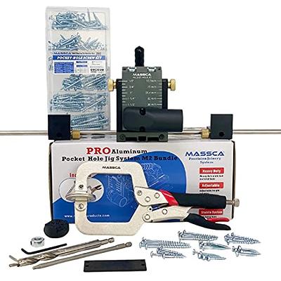 Massca Twin Pocket Hole Jig Kit – Adjustable & Easy to Use Joinery