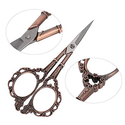 Embroidery Scissors Small Professional Stainless Steel Sewing Vintage  Handle Sharp Pointed for DIY Tools Craft Cutting