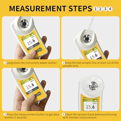 0‑55% Digital Brix Refractometer High Accuracy Brix Tester Meter