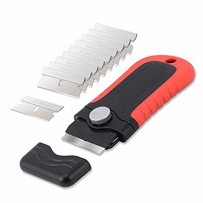 Plastic Razor Blade Scraper Tool - 2-Piece Wall Paint Remover With