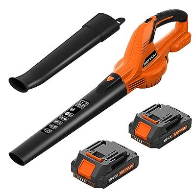 Cordless Leaf Blower, 20V Handheld Electric Leaf Blowers with 2 x