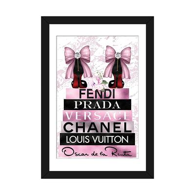 iCanvas Pink Bow Red Bottom High Heels On Pink & Black Fashion Books by  Pomaikai Barron - Yahoo Shopping