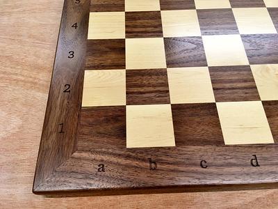 DEAL ITEM: 19 Wooden Chess Board with coordinates - Walnut – Chess House