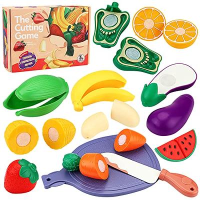 Hohosunlar Kids Pretend Play Kitchen Accessories Set, 38Pcs Stainless Steel  Play Pots and Pans Sets for Kids, Cooking Utensils, Play Food Pizza Knife