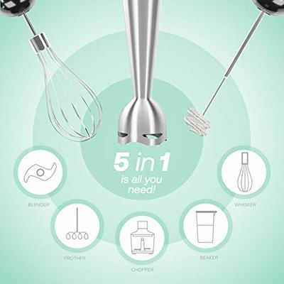 Mini Hand Mixer, Household Cordless Electric Hand Mixer,USB Rechargable  Handheld Egg Beater with 2 Detachable Stir Whisks with 3 Speed Modes for