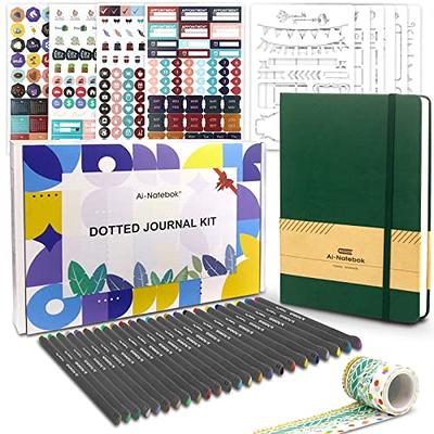 feela Dotted Journal Kit, Dot Grid Journal Hardcover Planner Notebook Set  For Beginners Women Girls Note Taking with Journaling Supplies Stencils  Stickers Pens Accessories, A5, 224 Pages, Purple - Yahoo Shopping