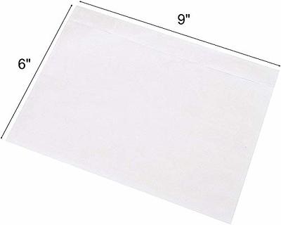 4.5 x 5.5 Clear Packing List Back Side Loading Plain Face Envelopes  Pouches (1000 Pcs)