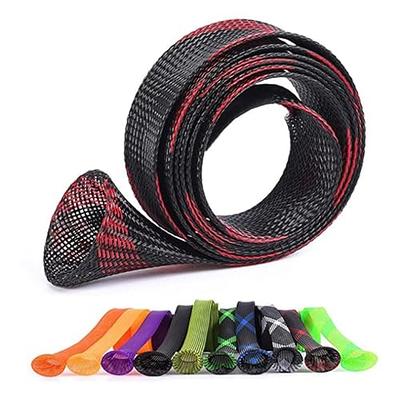 10 Pack Fishing Rod Sleeve Braided Mesh Rod Protector Fishing Rod Sock  Cover Pole Glove Tools Flat or Pointed End/Spinning or Casting Rods