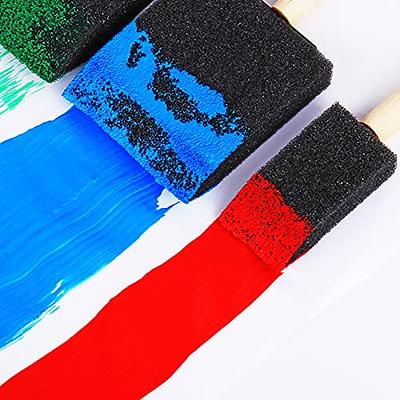 Xeahung Foam Brushes Sponge Paint Brushes with Wooden Handle for Painting  Staining Varnish Polyurethane Acrylic Resin Watercolor Car Washing DIY Art