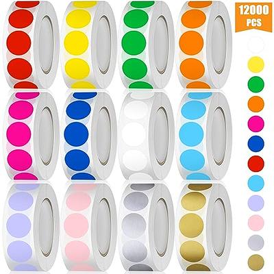 Colored Dot Stickers 1400 PCS Color Coding Labels Round Circle Stickers  Labels Sticky Dots Stickers for Toddlers Dots Labels 10 Color 3/4 Inch  Colored