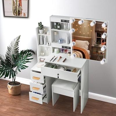 32.6W Tall Bathroom Storage Cabinet with 3 Drawers - Bed Bath