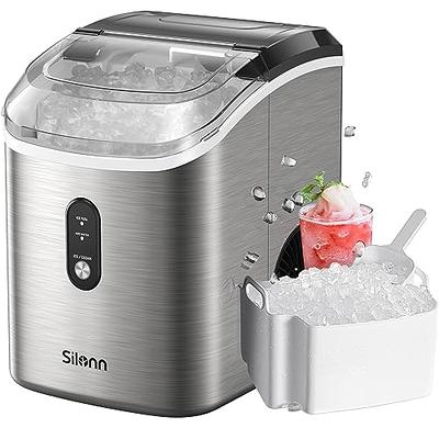 Nugget Countertop Ice Maker, Silonn Chewable Pellet Ice Machine with  Self-Cleaning Function, 33lbs/24H, Portable Ice Makers for Home, Kitchen,  Office, Stainless Steel - Yahoo Shopping