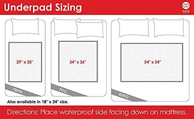 Washable Incontinence Bed Pads (72 x 36) for Adults, Kids, Dogs