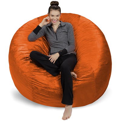 giant orange bean bag