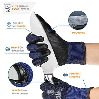 TICONN Work Gloves with Grip for Men and Women, All Purpose 3D