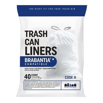 Plasticplace 64 Gallon Toter Compatible Trash Bags, Green (50 Count)