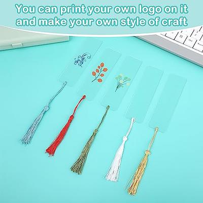 20Pcs Blank Acrylic Bookmark Set Craft Clear Acrylic Blank Bookmark with  20Pcs Mini Bookmark for DIY Projects 