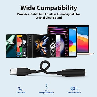 USB C to 3.5 mm Headphone Jack Adapter for iPhone 15, 2 Pack Type C to  Headphone Adapter,Aux Digital Audio Earphone Adaptor for Google Pixel 7 Pro  6a Samsung S23 FE A53