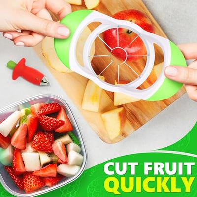 3 Pcs Cup Slicer, 2023 New Fruit Slicer Egg Slicer Stainless Steel Strawberry Slicer, Quickly Making Fruit Vegetable Salad Strawberry Cutter Banana