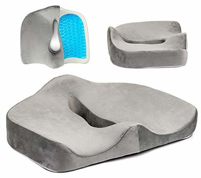 Gel Enhanced Seat Cushion - Non-Slip Orthopedic Gel & Memory Foam