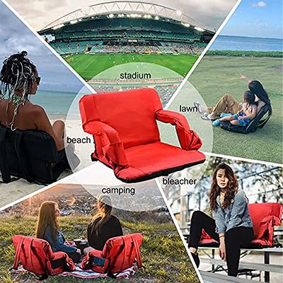 Sportneer Stadium Seats for Bleachers, Bleacher Chairs with Back and Cushion  Bleacher Seats with Back Support Padded Stadium Chair with Armrests 6  Reclining Positions for Sport Events Camping Beaches - Yahoo Shopping