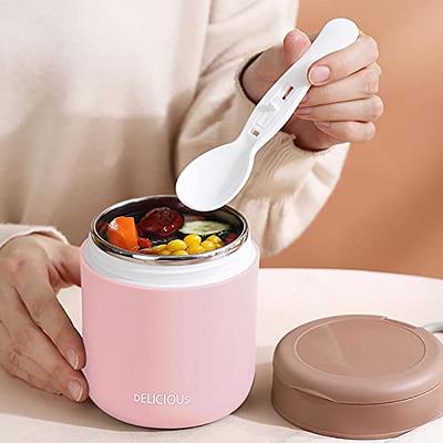 Insulated Lunch Container Hot Food Jar - Nomeca 16Oz Thermos for Hot Food  Stainless Vacuum Thermal Bento Lunch Box Soup Containers Wide Mouth with