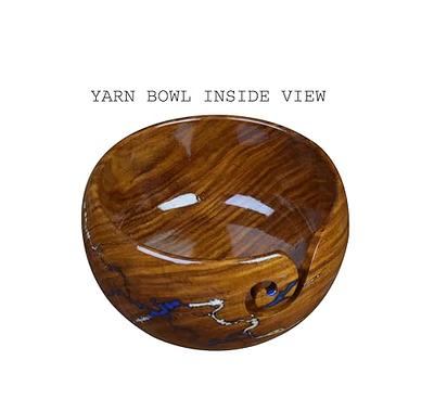 ASIF HANDICRAFTS 7x4 Inch Extra Large Handcrafted Wooden Yarn Bowl for  Knitting and Crocheting: Fractal Burn Design Yarn Storage Bowl with Free  Resin Crochet Hook - Yahoo Shopping