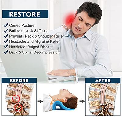 RESTCLOUD Back Stretcher for Back Pain Relief, Back Stretching Cushion,  Chronic Lumbar Support Pillow Helps with Spinal Stenosis, Herniated Disc  and