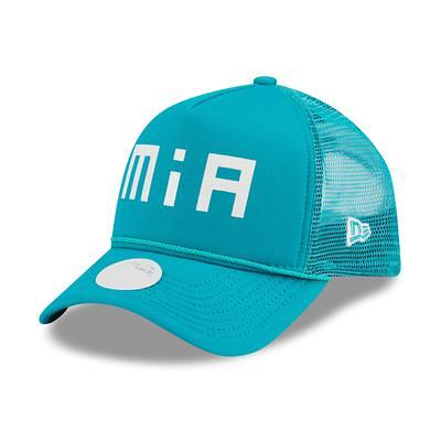 Youth Mitchell & Ness Black Miami Dolphins Times Up Precurved Trucker  Adjustable Hat