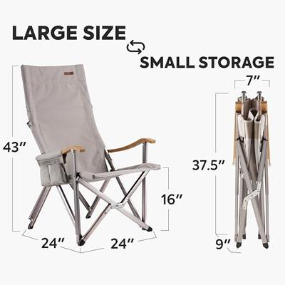 High Back Folding Heavy Duty Portable Camping Chair with