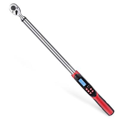 Leolee 1/2-Inch Drive Digital Torque Wrench with Angle, 7.38-147.5  Ft-Lb/10-200 Nm Electronic Torque Wrench with Preset Value, Data Storage,  Buzzer, LED Flash Notification for Motorcycle, Car 