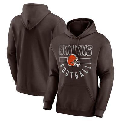 Men's Nike Brown Cleveland Browns Lightweight Performance Hooded Long Sleeve T-Shirt Size: Medium