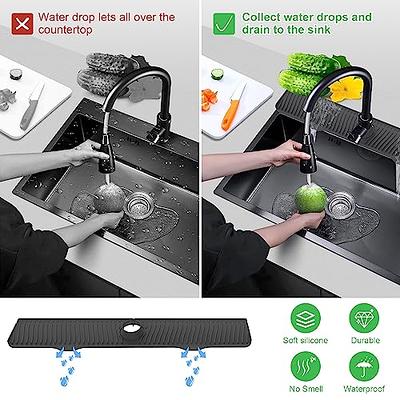 Silicone Drain Mat Kitchen Silicone Sink Faucet Mat Sink Drain Mat Behind  Bathroom Faucet Splashproof Sink Mat