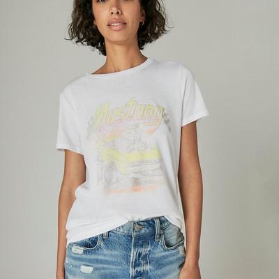 Lucky Brand Embroidered Square Neck Top - Off White